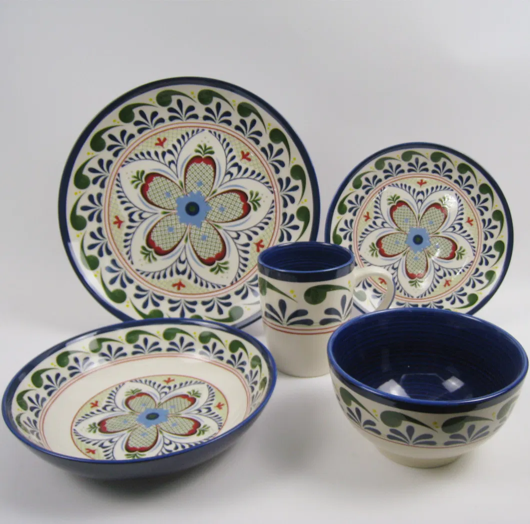 China Wholesale 16-20PC porcelain Dinnerware Hand-Painted Breakfast Dinner Set