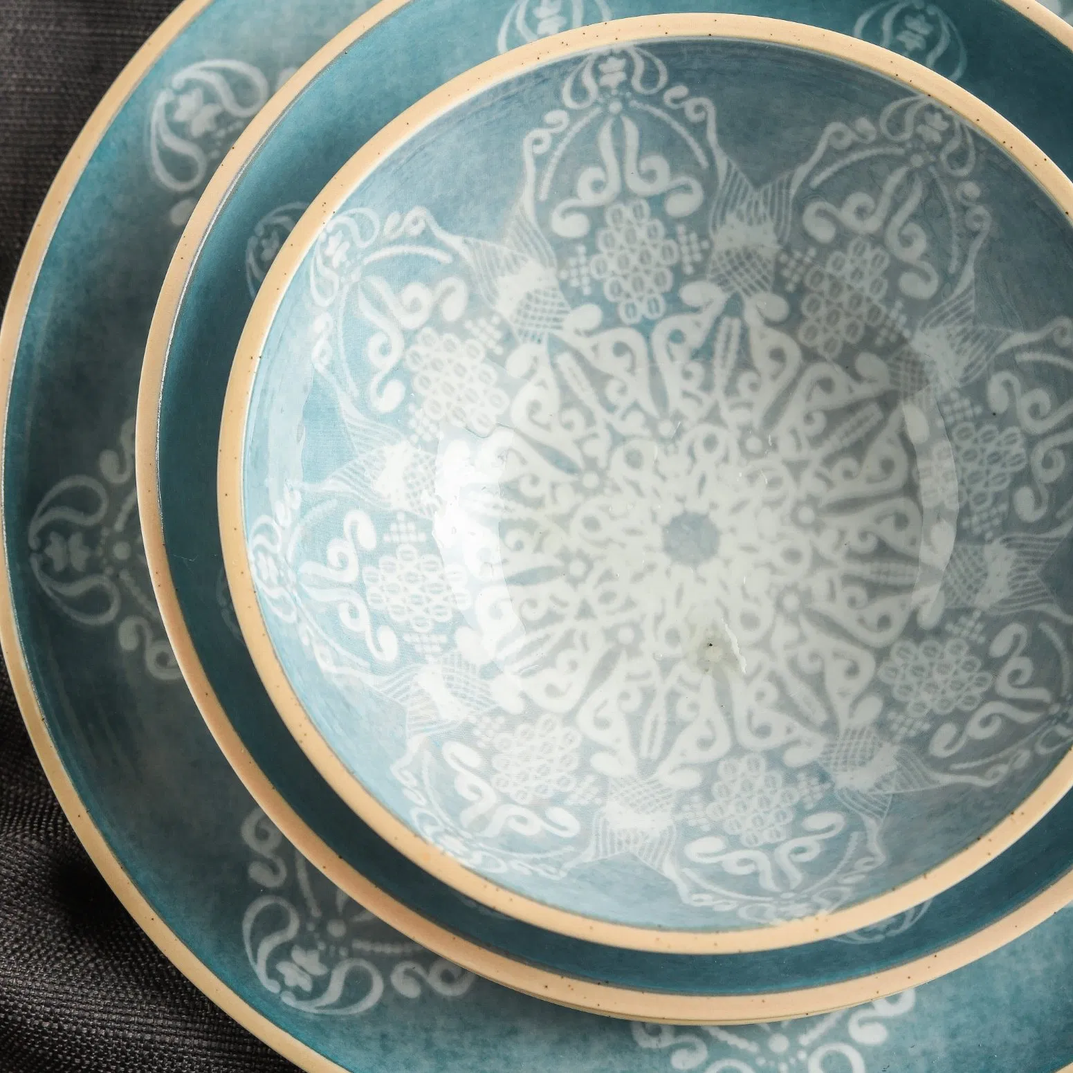 Chinaware Blue Tableware Ceramic Dinner Set Plate Porcelain Dinnerware