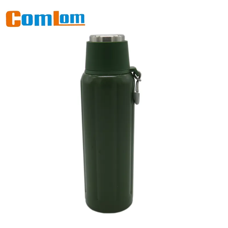 CL1C-A59 Comlom 16oz Promotion Stainless Steel Double Wall Vacuum Travel Bullet Flask Bottle With Cup