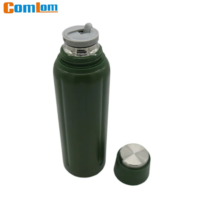 CL1C-A59 Comlom 16oz Promotion Stainless Steel Double Wall Vacuum Travel Bullet Flask Bottle With Cup