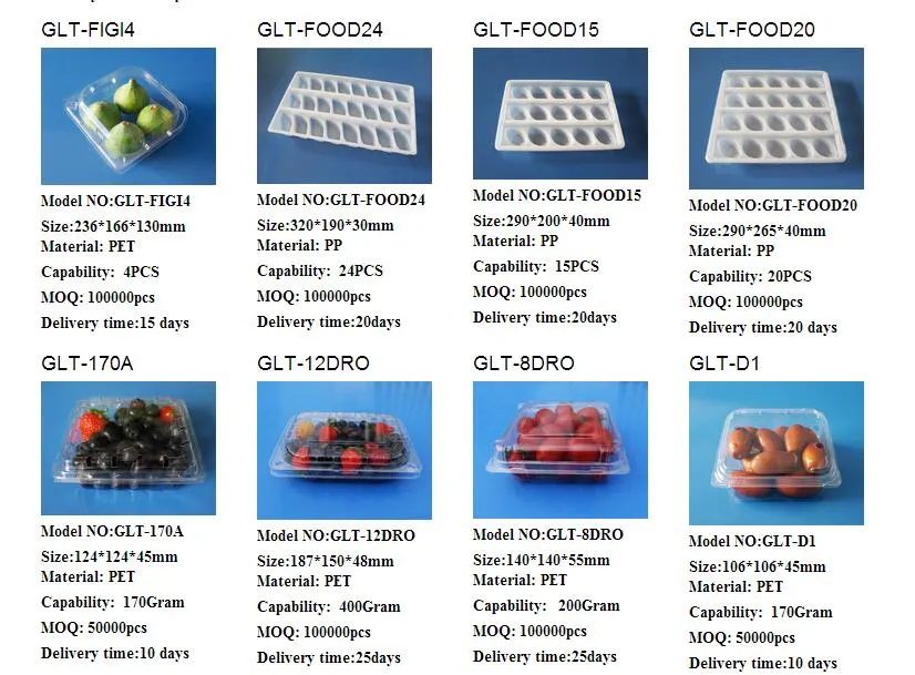 Clear Disposable Plastic Tray Fruit Packaging Tray Vegetable Packaging Tray