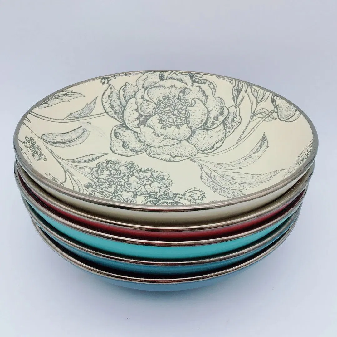 Color Glaze Dessert Plate Pad-Printing Plate for Home Color Glaze Dessert Plate Pad-Printing Plate for Home