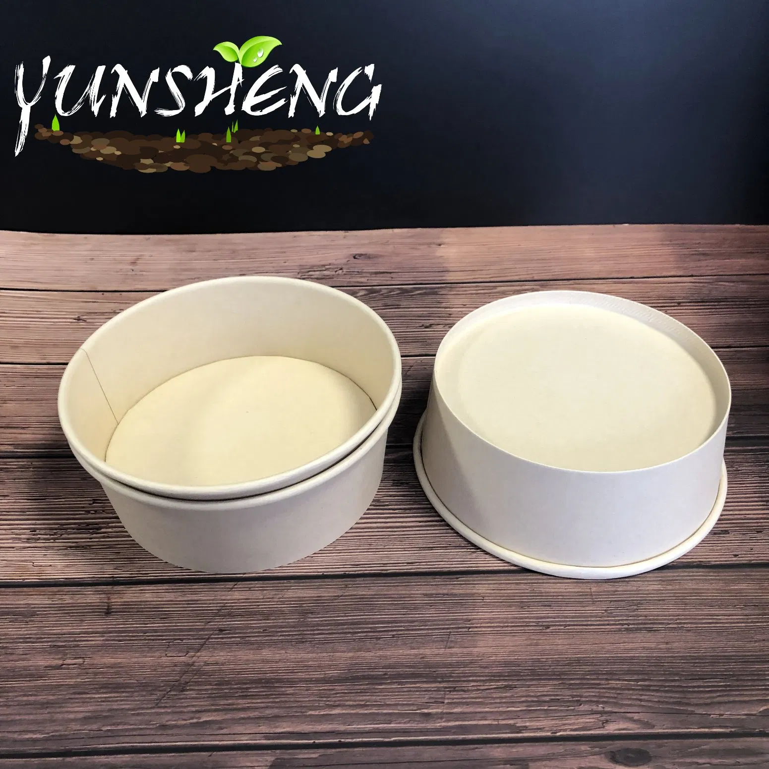 Compostable Disposable Kraft or Bamboo Pulp Paper Bowl for Soup/Salad/Fastfood