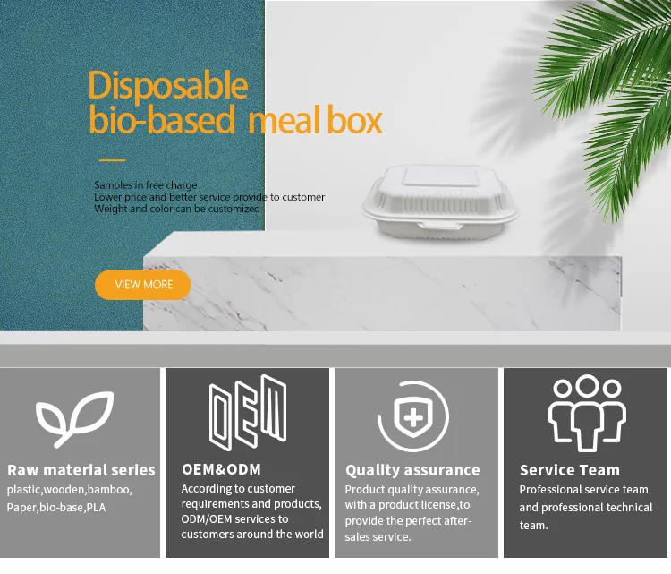 Corn Starch Lunch Box with Lid Biodegradable Lunch Box Disposable Eco-Freindly Food Starch Lunch Container Composatable Takeaway Box