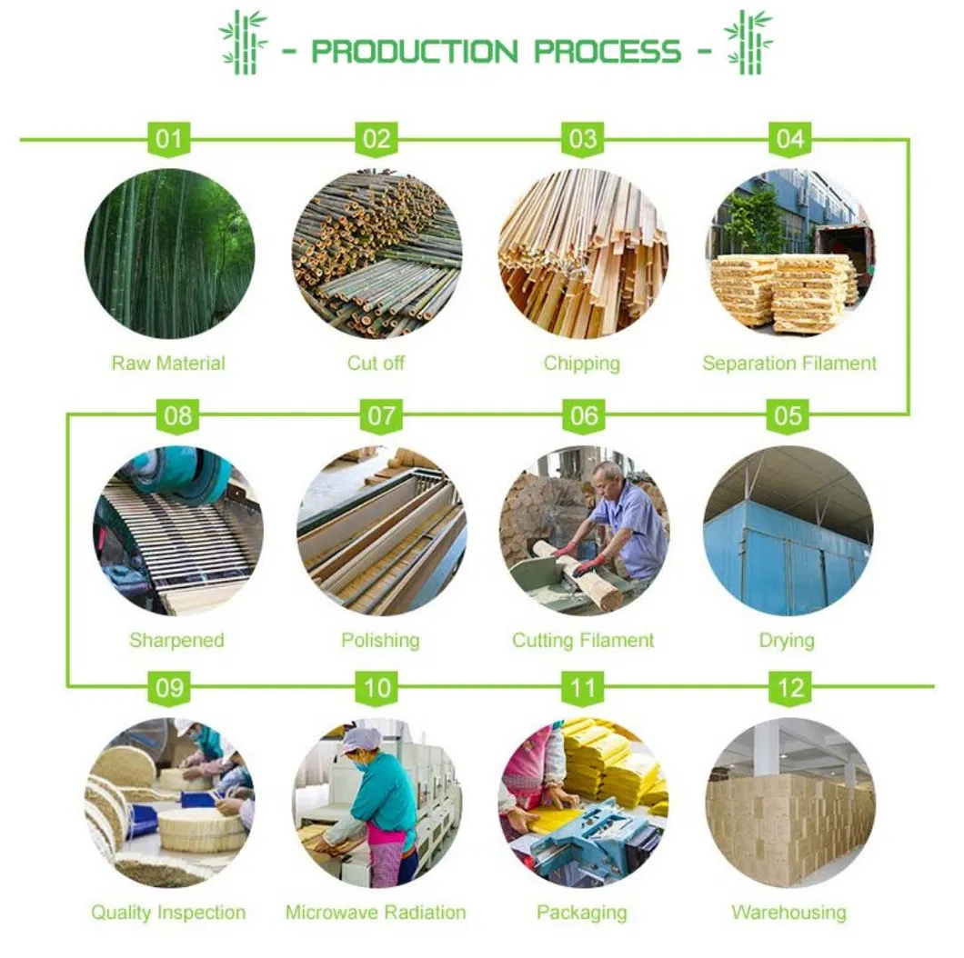 Custom Disposable BBQ Meat Kebab Fruit Bamboo Stick Skewer (3.0mm*20cm)