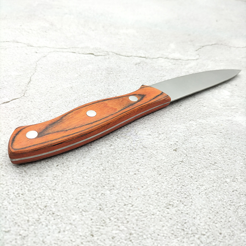 Custom Wood Handle Full Tang Stainless Steel Kitchen Fruit Knife Custom Wood Handle Full Tang Stainless Steel Kitchen Fruit Knife