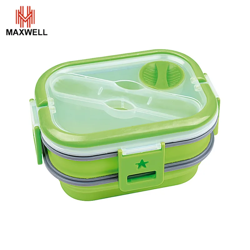 Customer Designed/Logo Multicolor Sealed Silicone Collapsible Lunch Box with CE