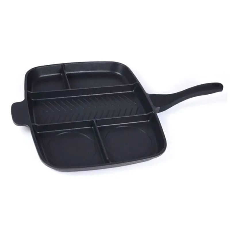 Die-Cast Aluminum Square Fry/Grill Pan