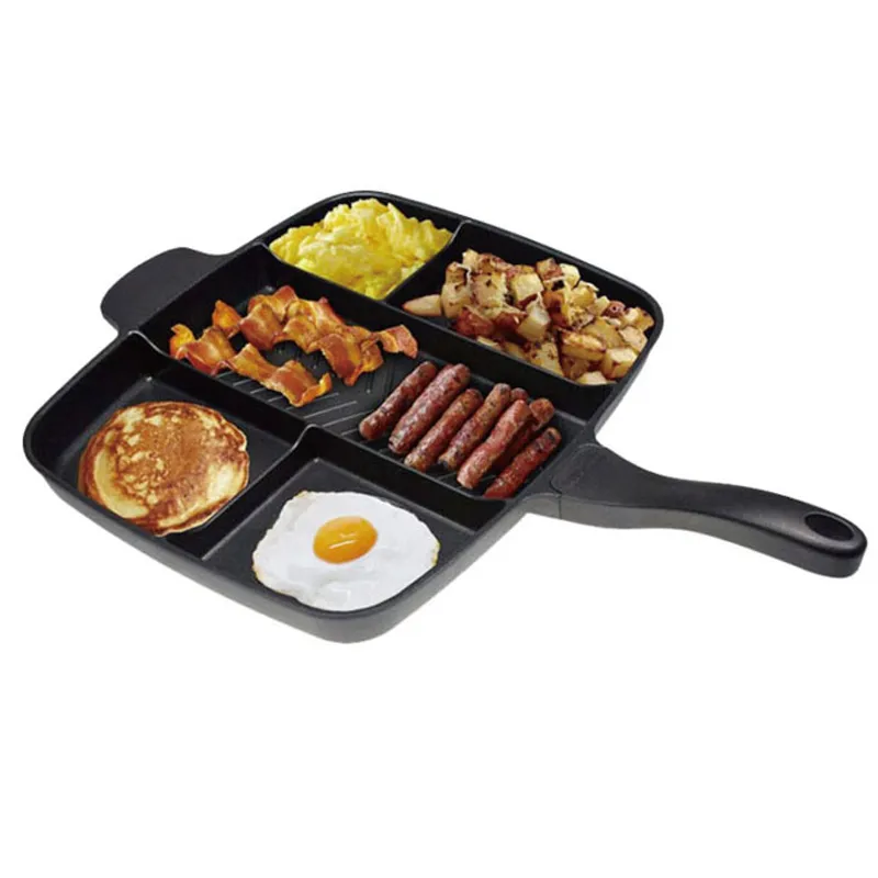 Die-Cast Aluminum Square Fry/Grill Pan