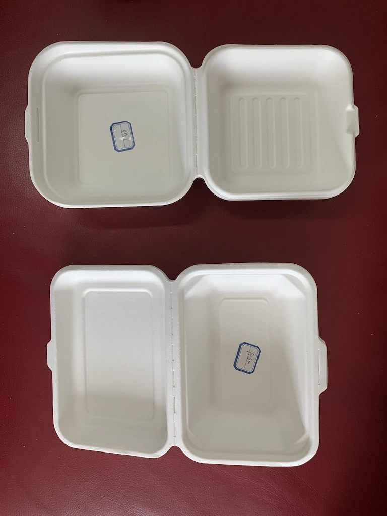 Disposable Degradable Bagasse Clam Shell Food Container