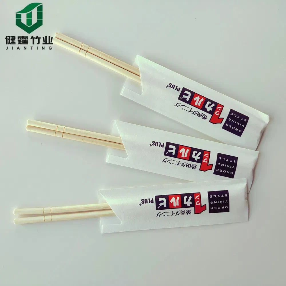 Disposable High Quality 24cm Sushi Chopsticks, 24cm Twins Bamboo Chopsticks with Open Paper Packing