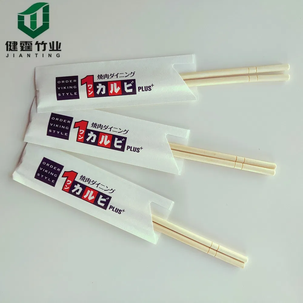 Disposable High Quality 24cm Sushi Chopsticks, 24cm Twins Bamboo Chopsticks with Open Paper Packing