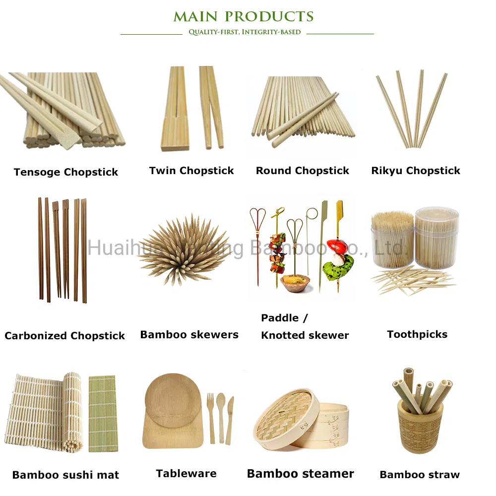 Disposable High Quality 24cm Sushi Chopsticks, 24cm Twins Bamboo Chopsticks with Open Paper Packing