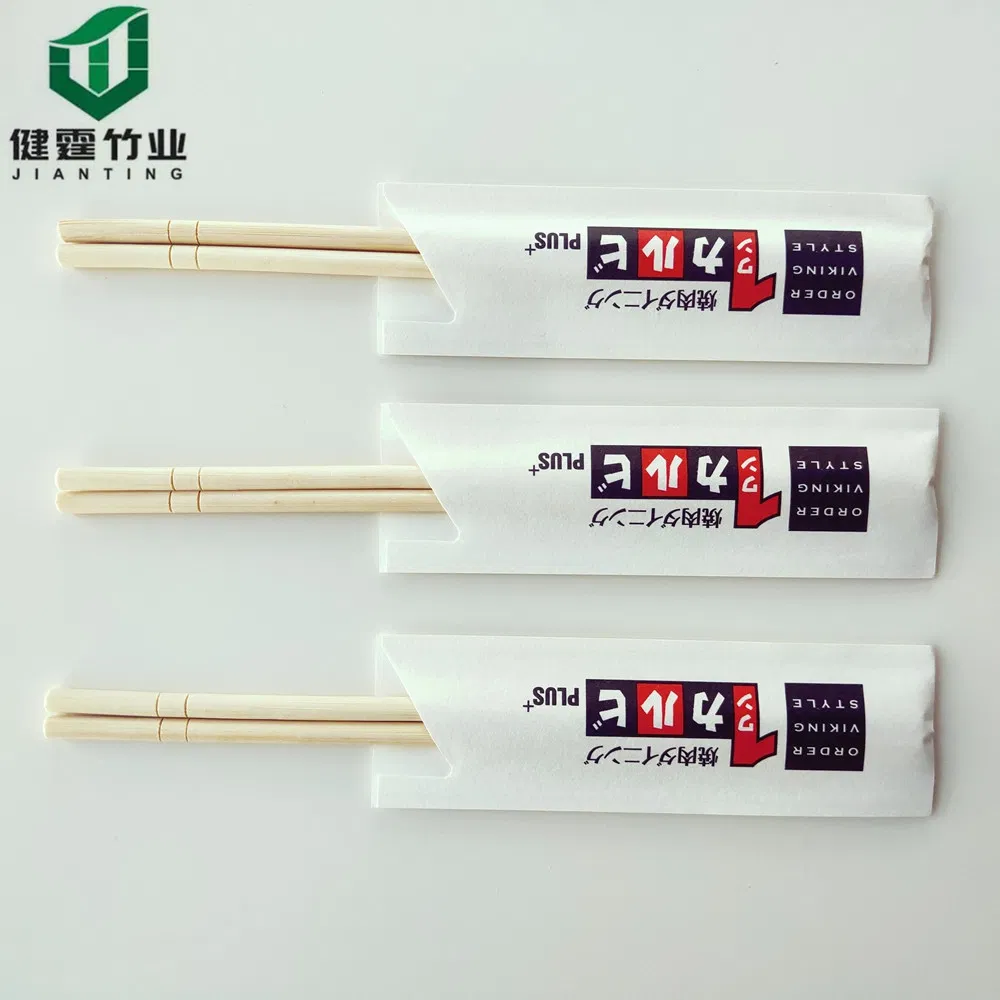 Disposable High Quality 24cm Sushi Chopsticks, 24cm Twins Bamboo Chopsticks with Open Paper Packing