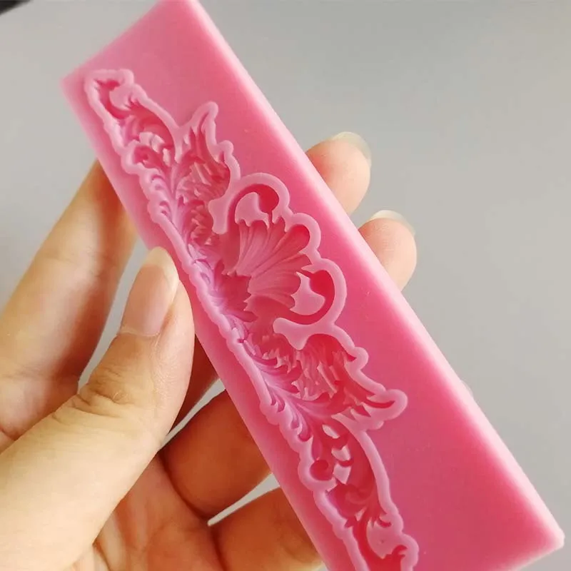 DIY European Flower Pattern Cake Border Silicone Mold