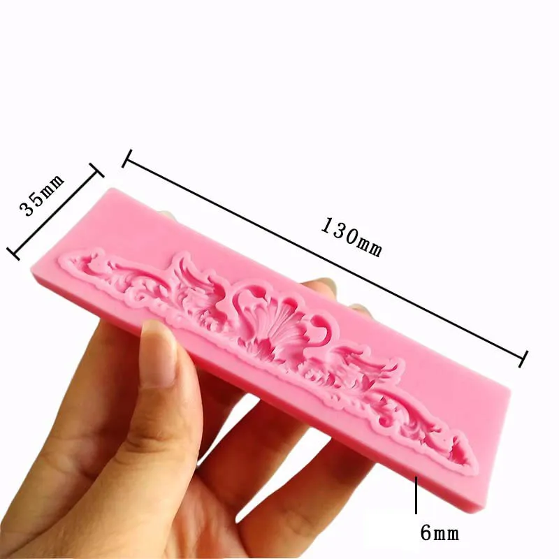 DIY European Flower Pattern Cake Border Silicone Mold