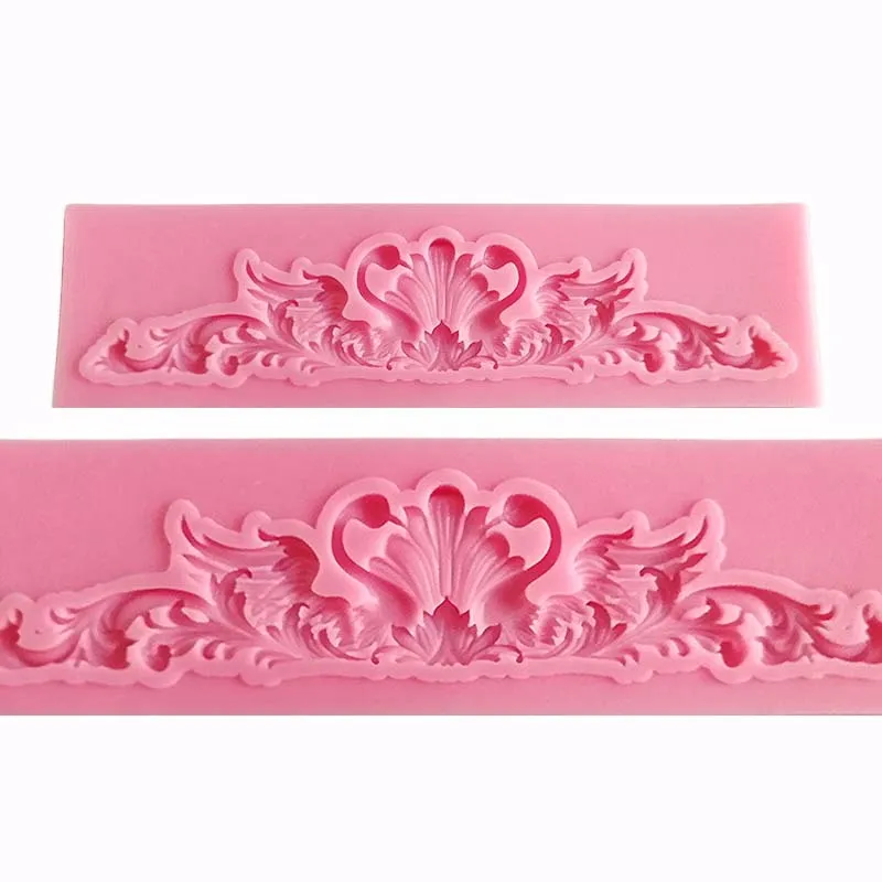 DIY European Flower Pattern Cake Border Silicone Mold