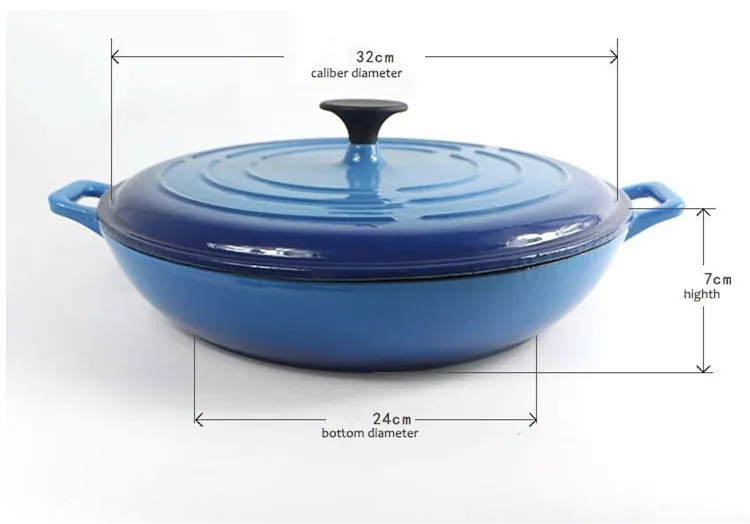 Ds-Esp01 Top Selling Matte Orange Enamel Cast Iron Casserole Pot with Lid