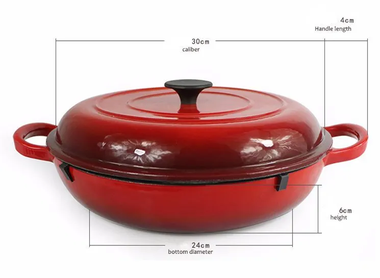 Ds-Esp01 Top Selling Matte Orange Enamel Cast Iron Casserole Pot with Lid