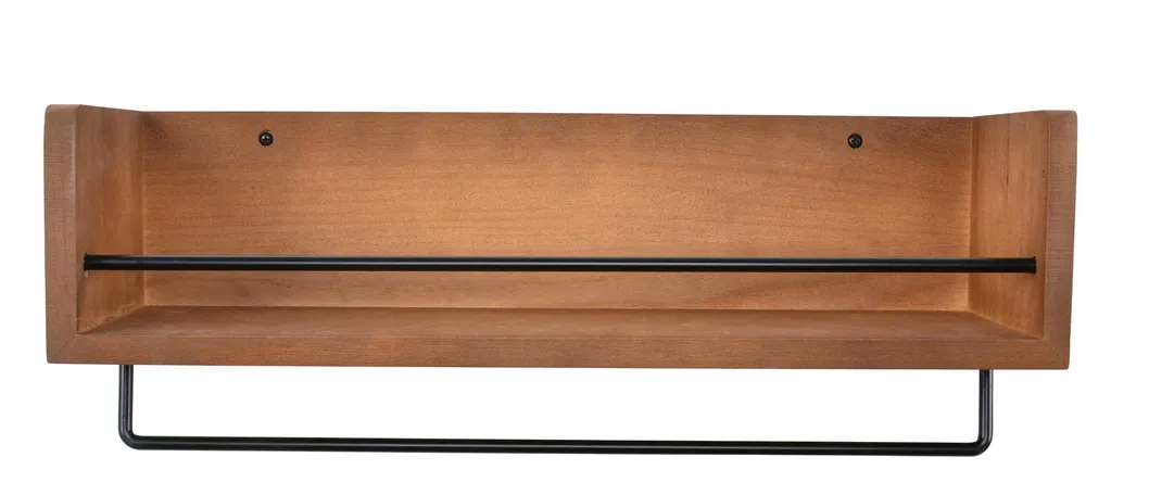 Eco Friendly Wooden Spice Rack Wall Mounted Spice Jar Rack for Kitchen Storage Organizers Shelf