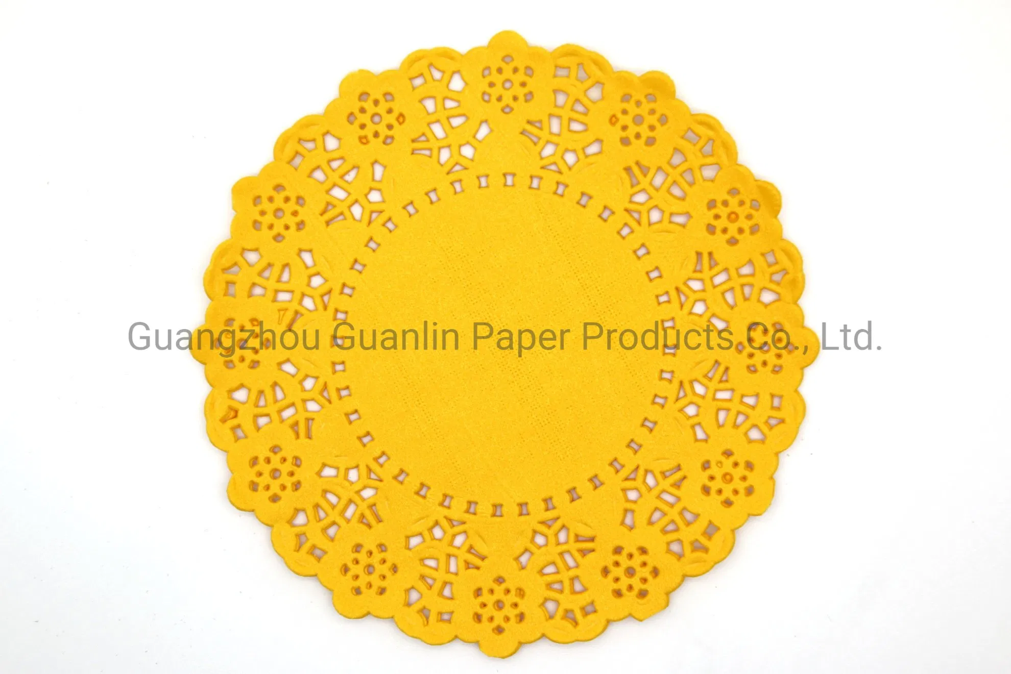 Elegant Food Grade Wholesale Round Rectangular Lace Foil Cream Paper Doilies