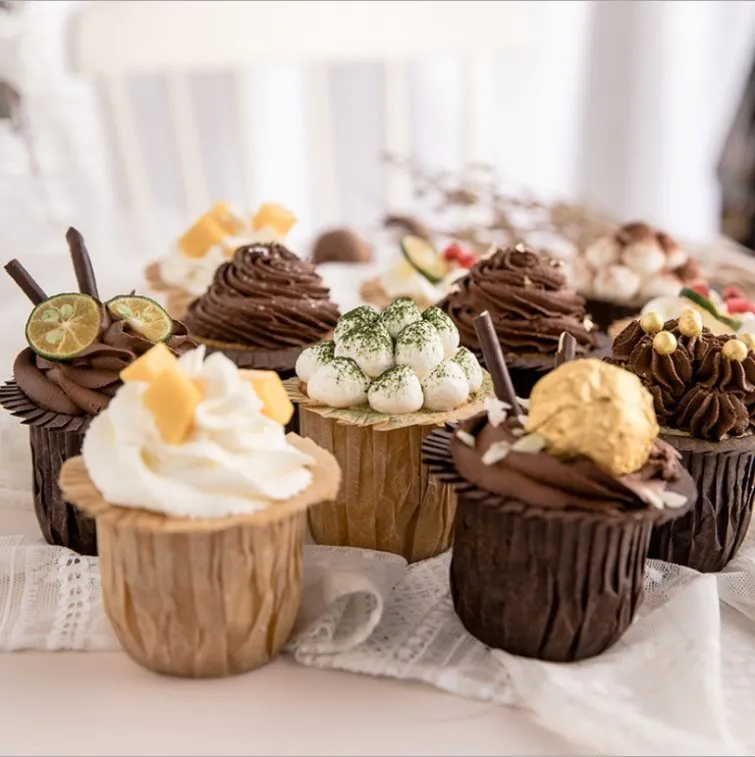 Factory Supply High Temperature Homemade Paper Round Muffin Cake Baking Cup
