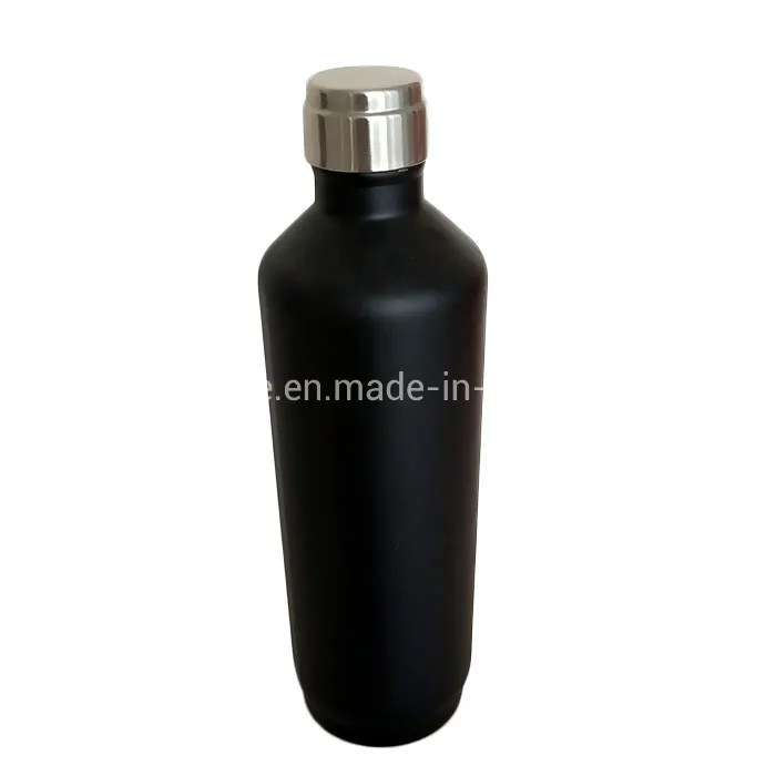 FDA Customized Different Lids 500/750ml Double Wall Wide Mouth Vacuum Insulated Stainless Steel Travel Sports Water Bottle with Hook