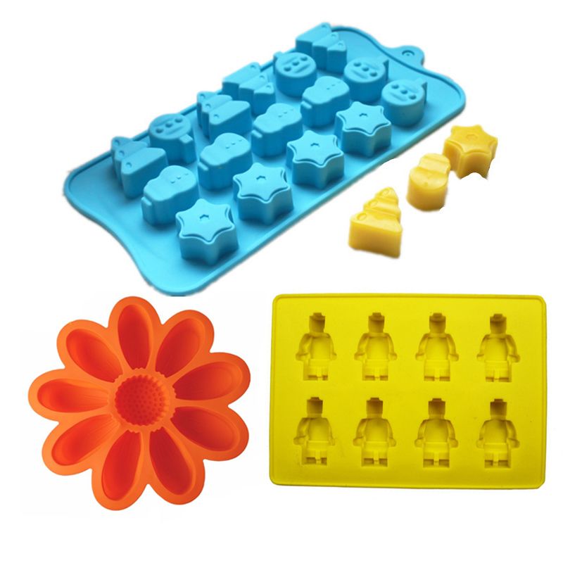 Flower Various Shapes Silicone Mold Fondant Cake Mold Cupcake Decorating Tools Kitchen Baking Gum Paste Chocolate Candy Molds