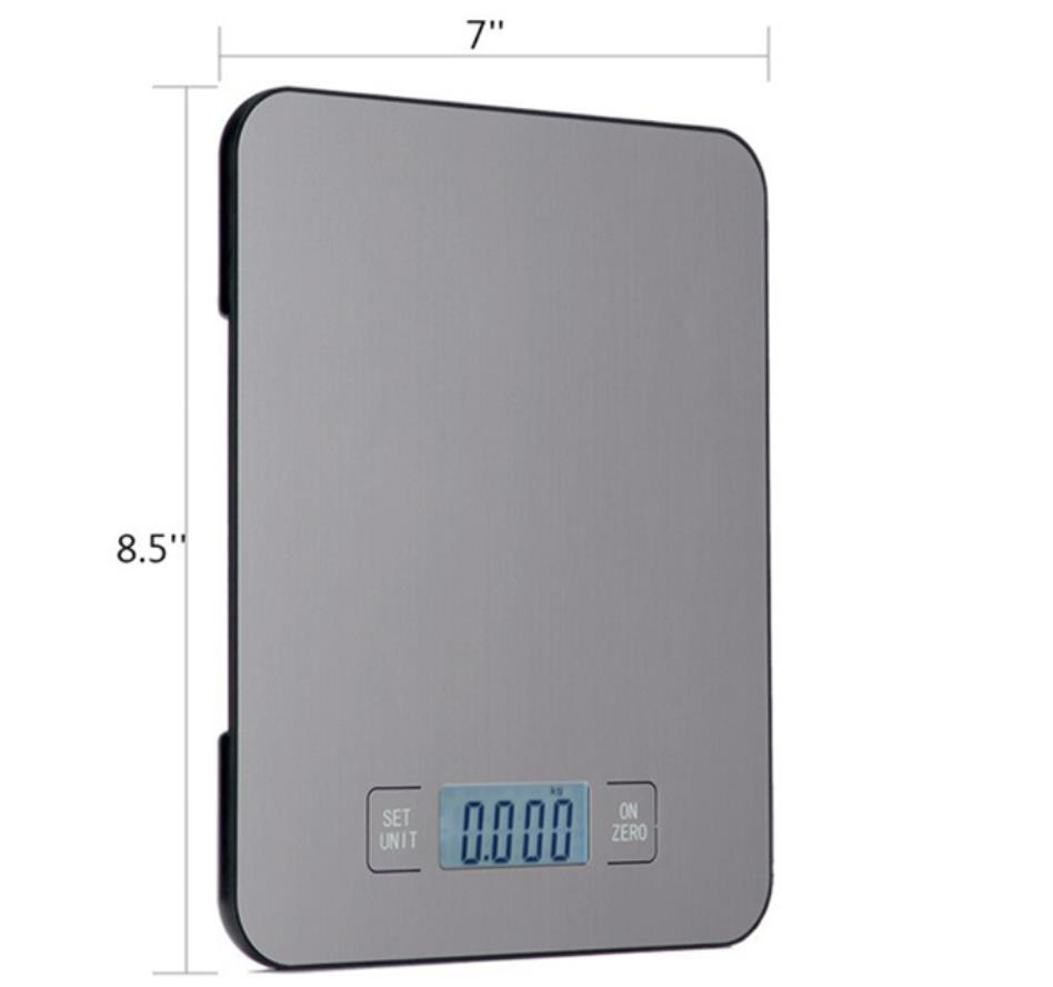 Food Kitchen Scake, Bake Tool, 15kgs Blue Backlit Weighing Scale