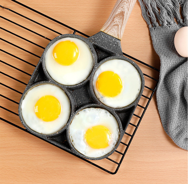 Four Hole Egg Frying Pan Flat Bottom Non Stick Steak Pan Breakfast Egg Hamburger Frying Pan Kitchen Supplies Small Pot Four Hole Egg Frying Pan Flat Bottom Non Stick Steak Pan Breakfast Egg Hamburger Frying Pan Kitchen Supplies Small Pot