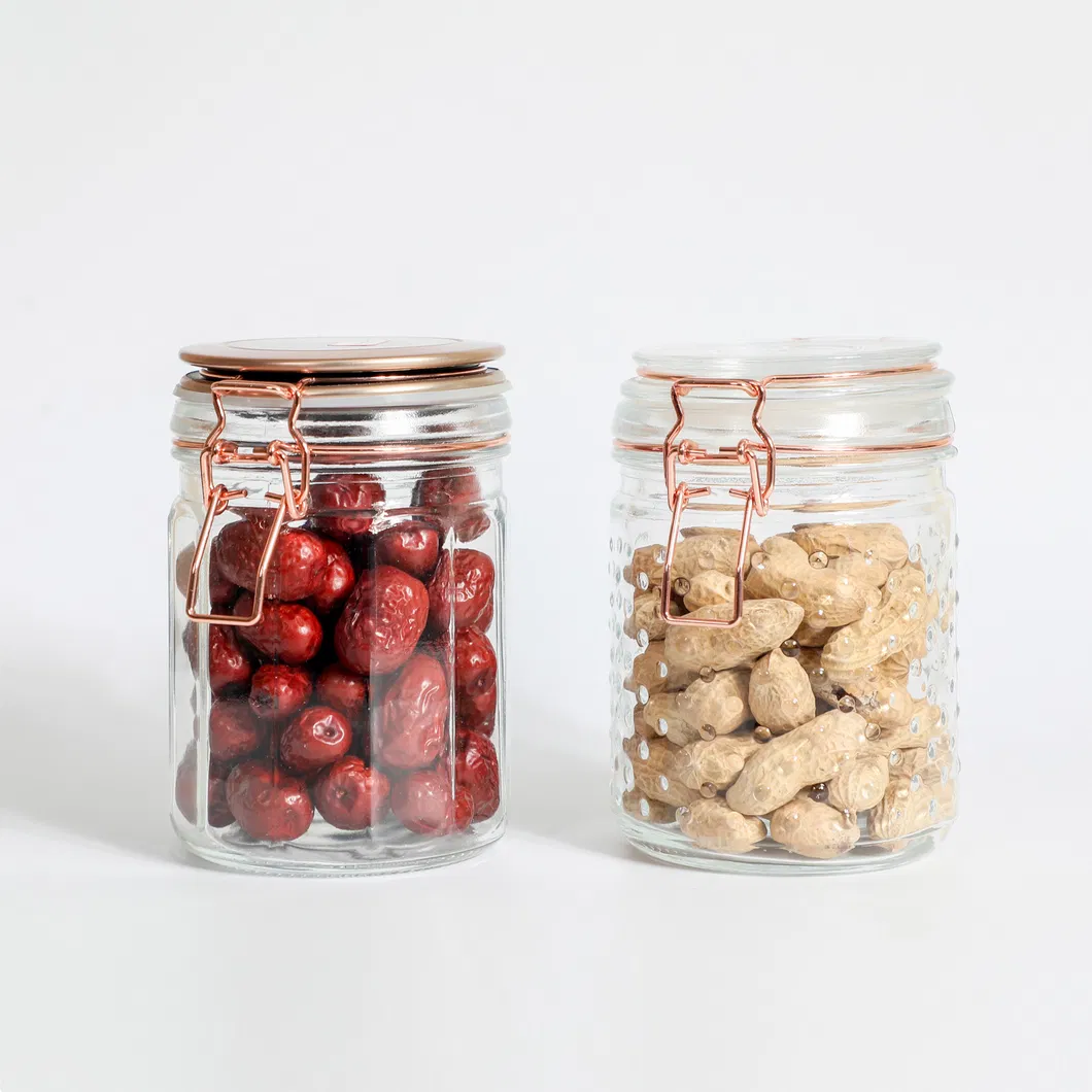 Glass Jars, Kitchen Canisters with Airtight Lids, Wide Mouth Jar Food Storage Container Set for Preserving, Canning
