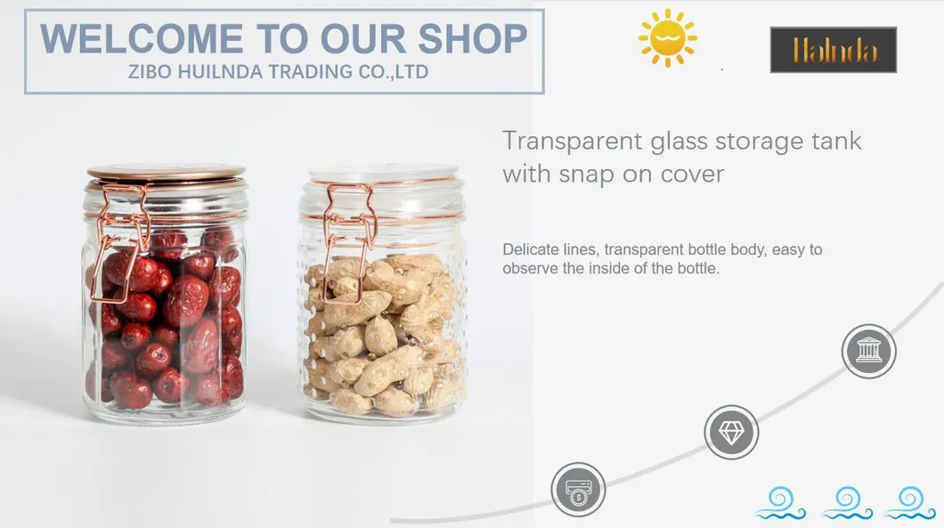 Glass Jars, Kitchen Canisters with Airtight Lids, Wide Mouth Jar Food Storage Container Set for Preserving, Canning