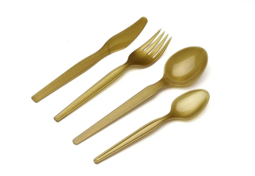Golden Disposable Plastic Cutlery From Taizhou Jinxin Jx132