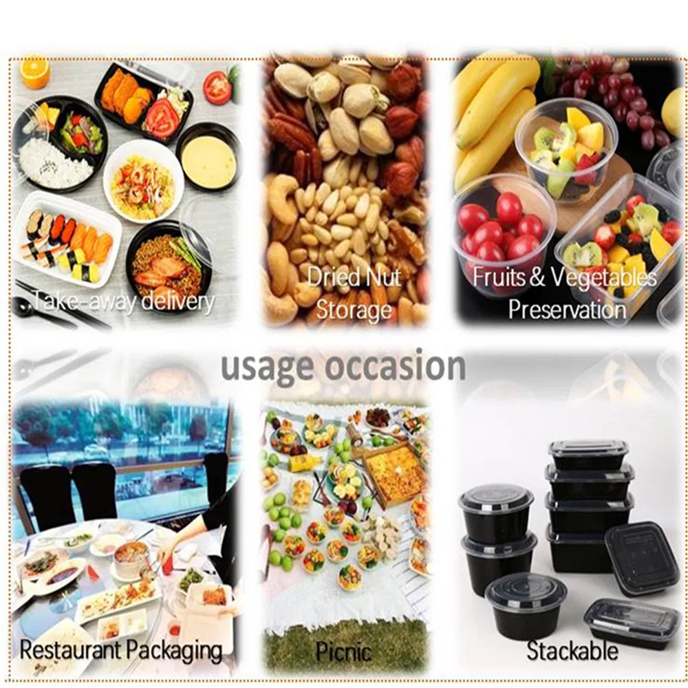 Heat Resistant Freshness Preservation Take out Lunch Box Disposable Food Bowl with Lid