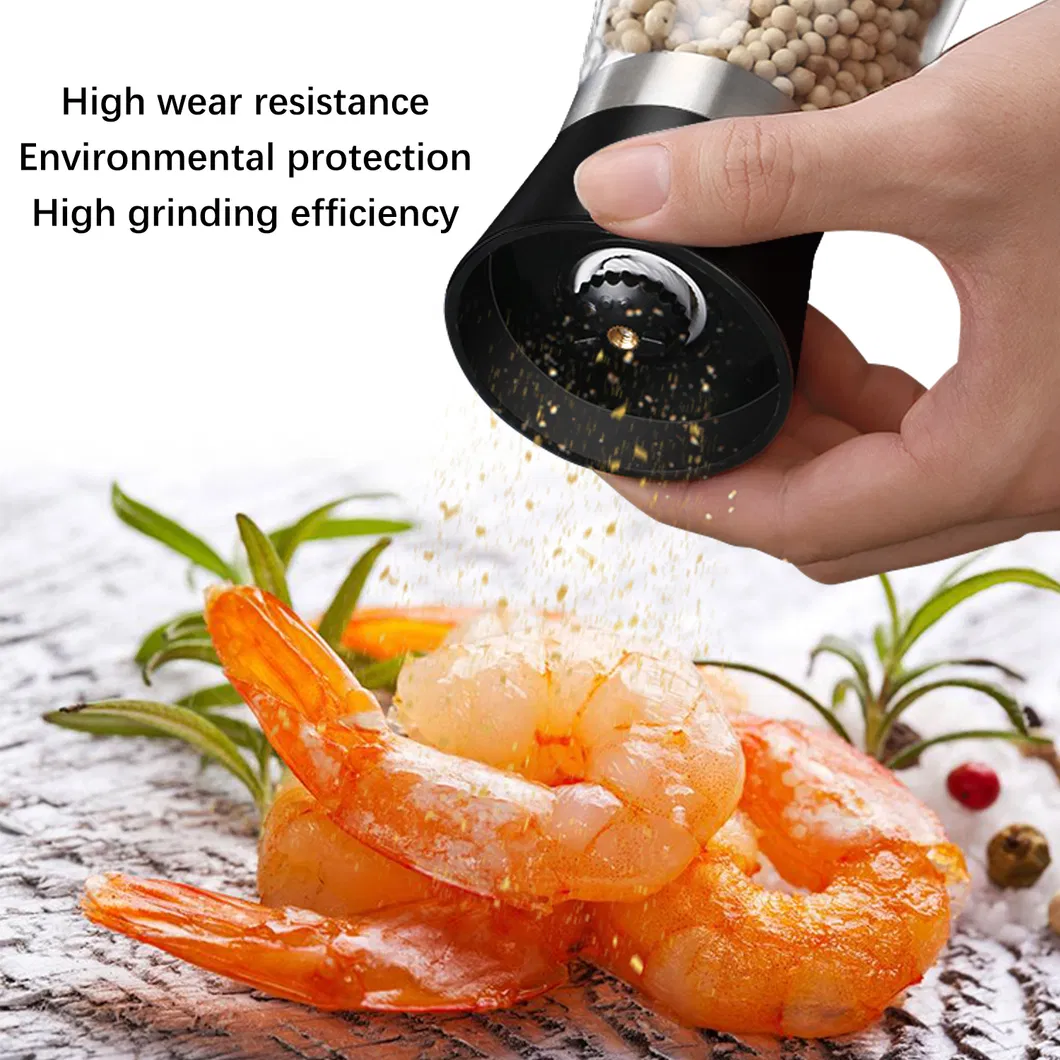Herb & Spice Tools Spice Bottle 2 in 1 Hand Pepper and Salt Grinder Seasoning Bottle