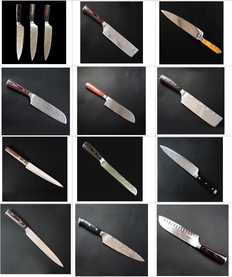 High Quality 67layer Vg10 Damascus Steel Kitchen Chef Knife J-0425dh