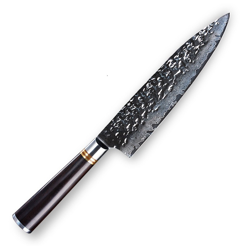 High Quality 67layer Vg10 Damascus Steel Kitchen Chef Knife with Hammer Pattern