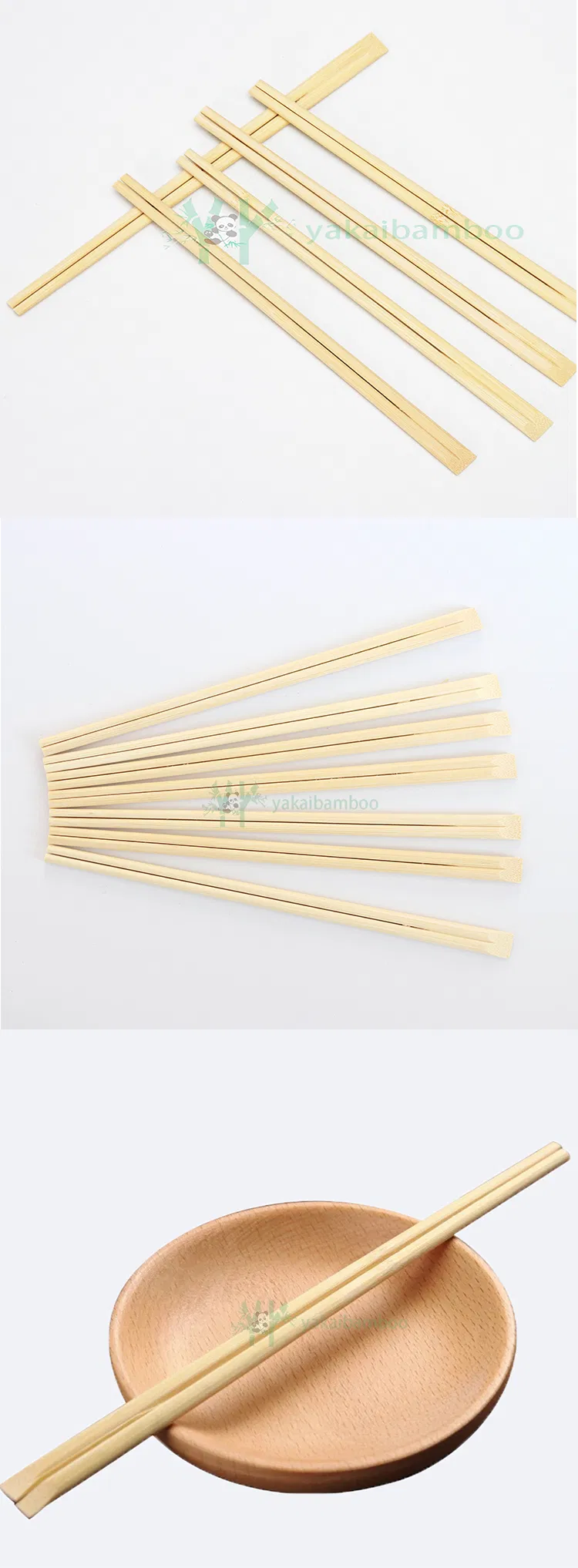 High Quality Disposable Mao Bamboo Tensoge Chopsticks with Half Open or Fully Closed Paper Sleeve