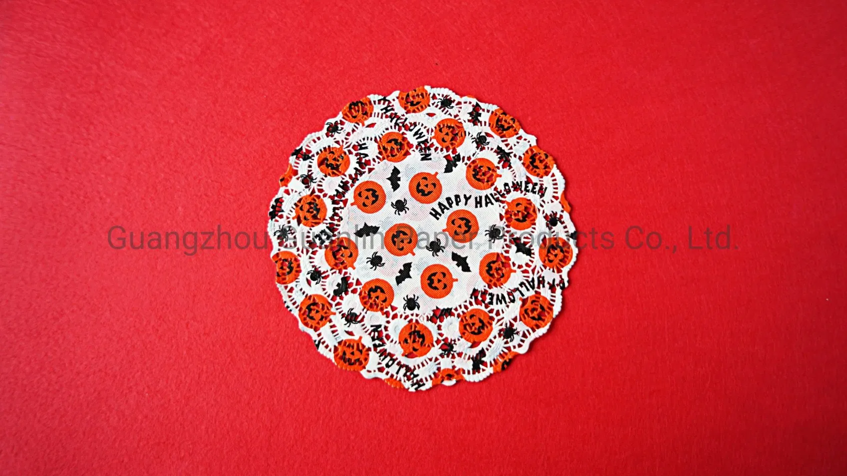 High Quality Factory Price Popular Design Lace Round Shape Solid Black Paper Doilies