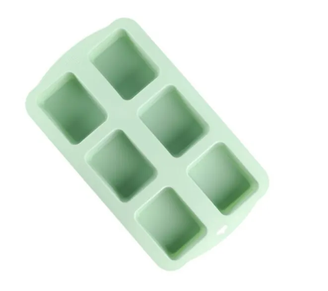 High-Quality Manufacturer Supply Cheesecake Pound Cake Bread Can Be Steamed or Baked Non-Stick Household Baking Tools Silicone Mold 6 with Rectangular Cake Mold