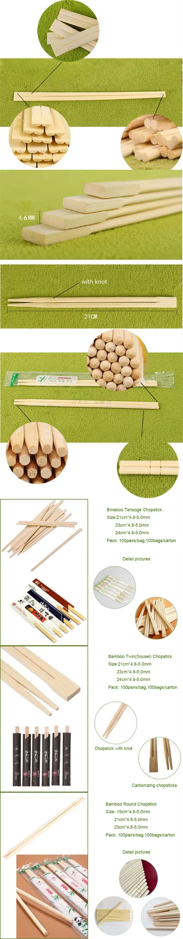 High Quality Mao Bamboo Round Chopsticks with OPP Packing