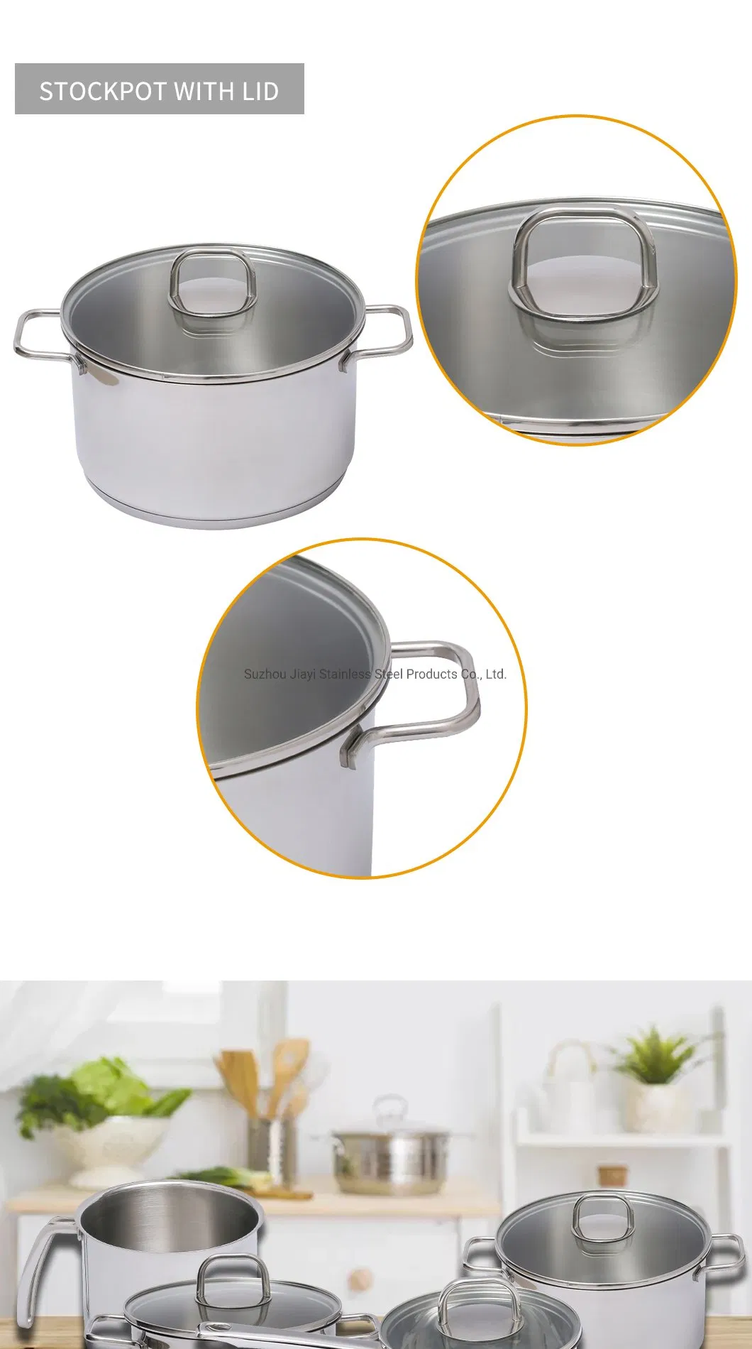 Hot Sale Customized Cooking Pots Set Wholesale Nonstick SUS304 Cookware Sets Saucepan Milkpot Jy-Hj Sets