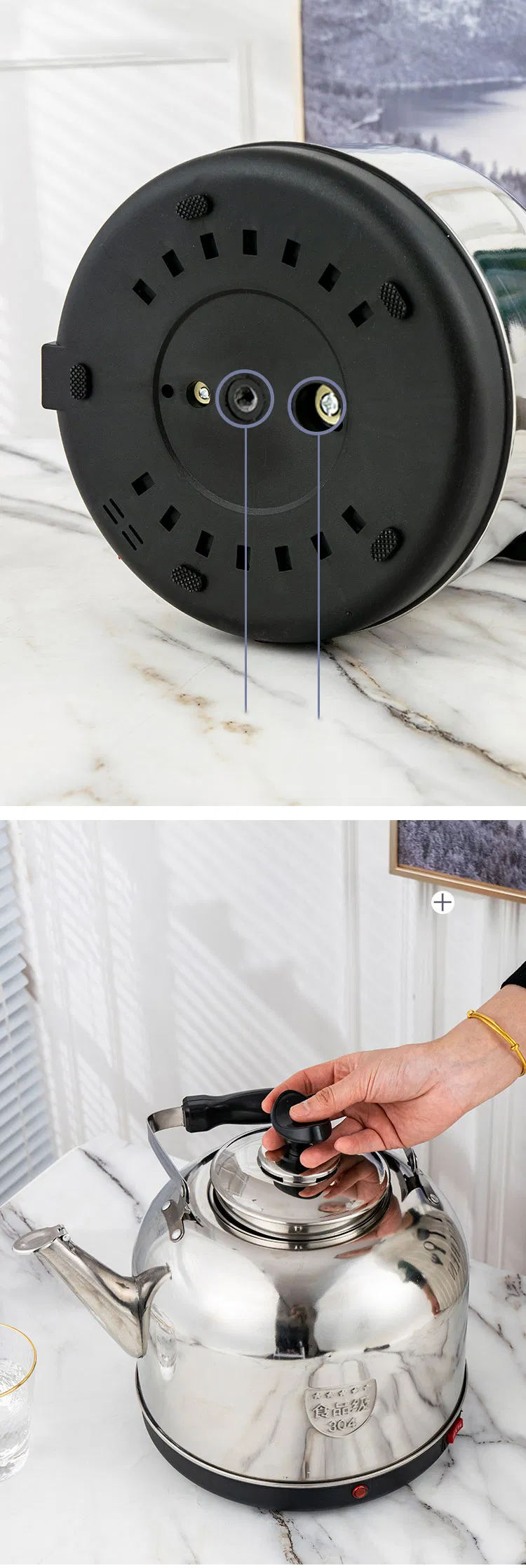 Hot Sale Home Electronics Kitchen Appliances Automatic Electrical Kettle Tea Water Kettle 304 Stainless Steel Hot Water Electric Kettle