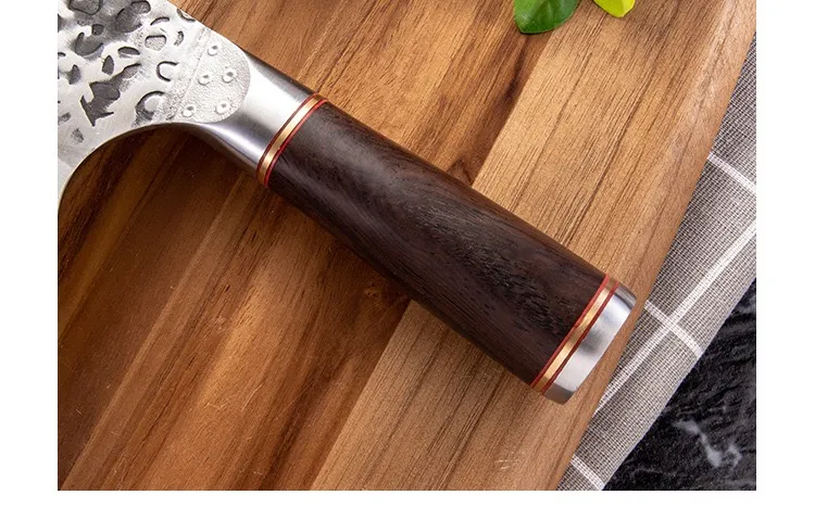 Hot Selling Full Tang Durable Wood Handle 5cr15 Stainless Steel Traditional Forged Butcher Knives Slicer Kit Butchers Knife