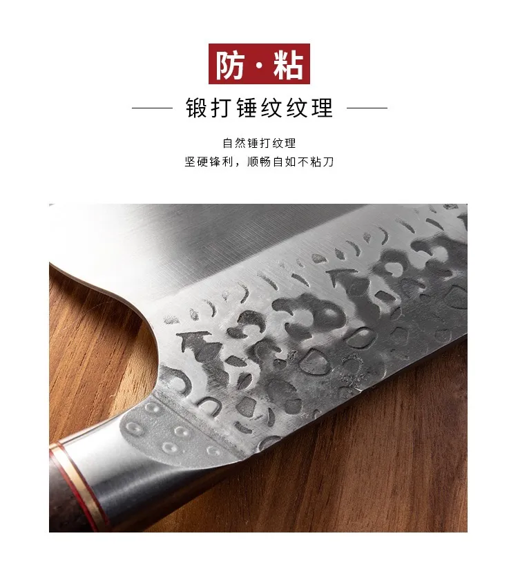 Hot Selling Full Tang Durable Wood Handle 5cr15 Stainless Steel Traditional Forged Butcher Knives Slicer Kit Butchers Knife