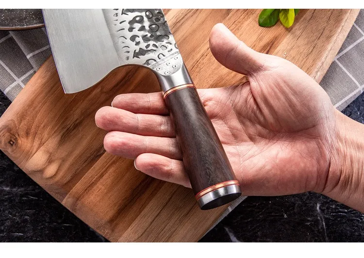 Hot Selling Full Tang Durable Wood Handle 5cr15 Stainless Steel Traditional Forged Butcher Knives Slicer Kit Butchers Knife