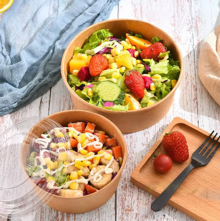 Hot Selling Products 1100ml Disposable Paper Fruit Bowl
