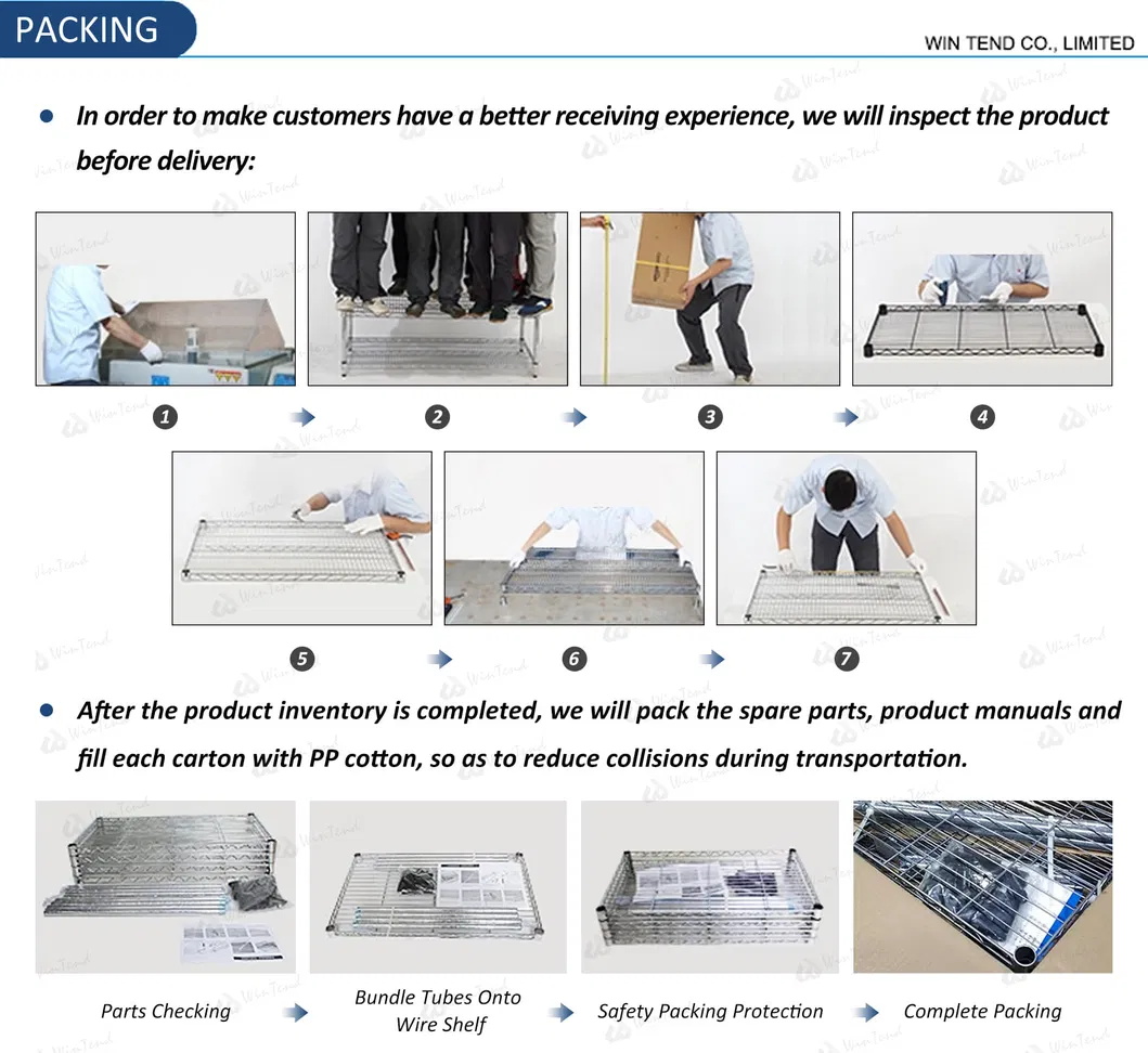 Hotel 5 Tiers Adjustable Epoxy Light Duty Wire Shelving Chrome Rack