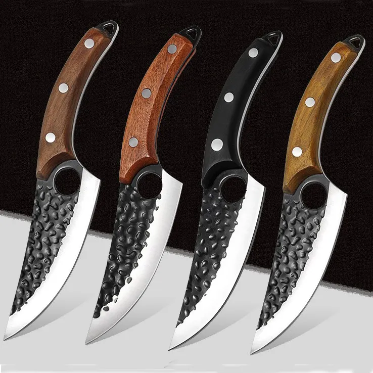 Hotsale Wooden Handle Stainless Steel Nonstick Stick Coated Blade Kitchen Meat Chef Knife