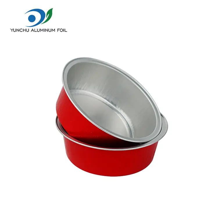 Round Baking Cake Cups With Smooth Walls Foil Containers